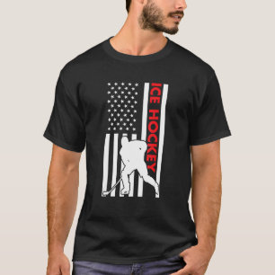 T-shirt Sport Us Drapeau Hockey sur glace