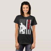 T-shirt Sport Us Drapeau Softball (Devant entier)