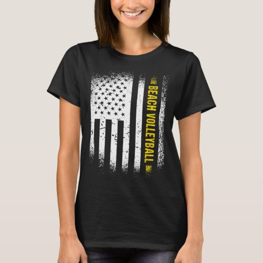 T-shirt Sport Us Flag Beach Volleyball 1 (Devant)