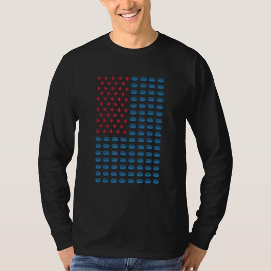 T-shirt Sport Us Flag Ice Hockey_1 (Devant)