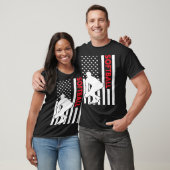 T-shirt Sport Us Flag Softball (Unisexe)