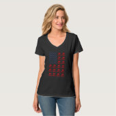 T-shirt Sport Us Flag Sprint Car Racing  1 (Devant entier)