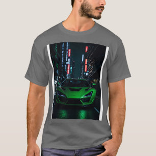 T-shirt Sport vert foncé en japonais Neon City 1