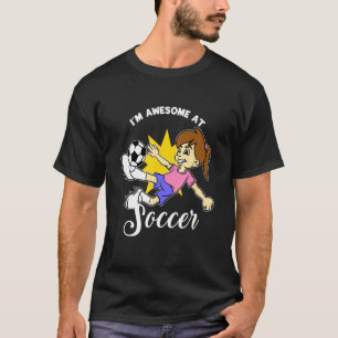 T-shirt Sportif Je Suis Super À Soccer Girl Parfait