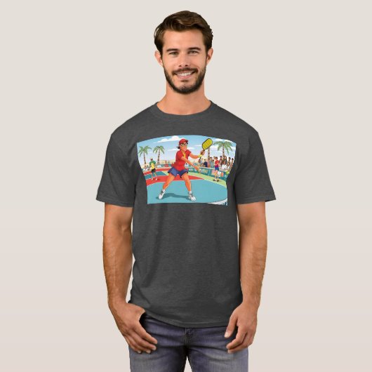 T-shirt Sports cartoon characters sticker poster funny ret (Devant entier)