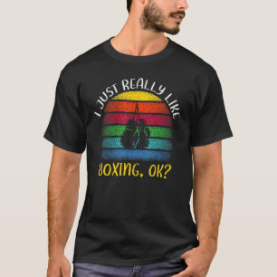 T-shirt Sports De Boxe vintages J'Aime Vraiment Boxe Ok