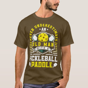 T-shirt Sports de raquette Joueur de pickleball à la retra