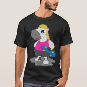 T-shirt Sports de skateboard de patineur de cheval