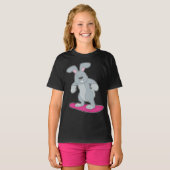 T-shirt Sports d'hiver Rabbit Snowboard (Devant entier)