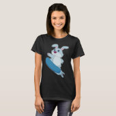 T-shirt Sports d'hiver Rabbit Snowboard (Devant entier)