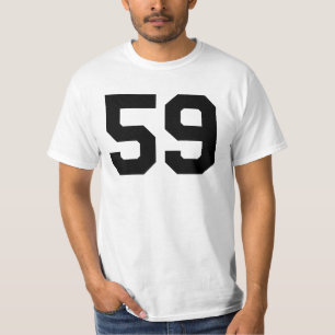 T-shirt Sports Jersey Black Favorite Lucky Number #59