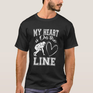 T-shirt Sports Mon Coeur Est En Ligne L'Offensive Lineman