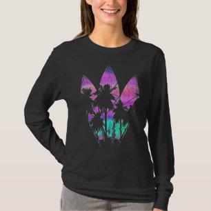 T-shirt Sports nautiques Surfer Palmiers Surf Planche Vapo