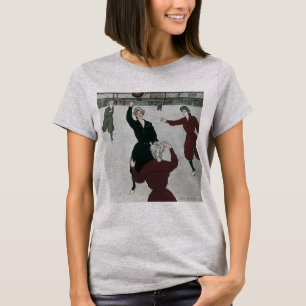 T-shirt Sports Vintage, joueuses de basket-ball en jeu