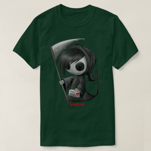 T-shirt Sposcène Emo Skeleton Grim Reaper Goth Alt (Design devant)