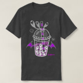 T-shirt Sposcène Ghos-Tea Éffrayant Boba Emo Goth Alt Purp (Design devant)