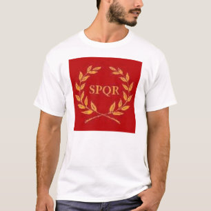 T-SHIRT SPQR ROUGE