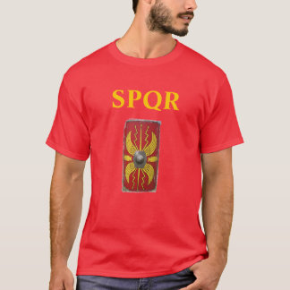 T-shirt SPQR - Scutum - rouge et or
