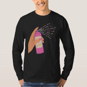 T-shirt Spray Sparkle in hand Heart Be Happy Be Bright Be