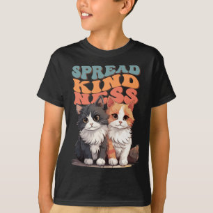 T-shirt Spread Kindness - Adorable Chat Duo Design Sticker