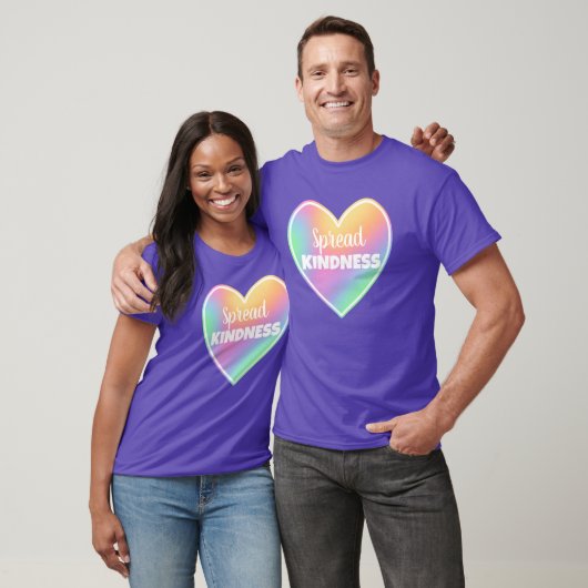 T-shirt Spread Kindness Pastel Rainbow Heart (Unisexe)