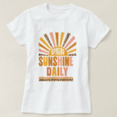 T-shirt Spread Sunshine Daily Sunburst, Retro Summer (Design devant)