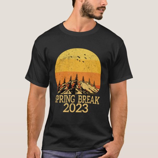 T-shirt Spring Break 2023 famille Spring Break Sunset moun (Devant)