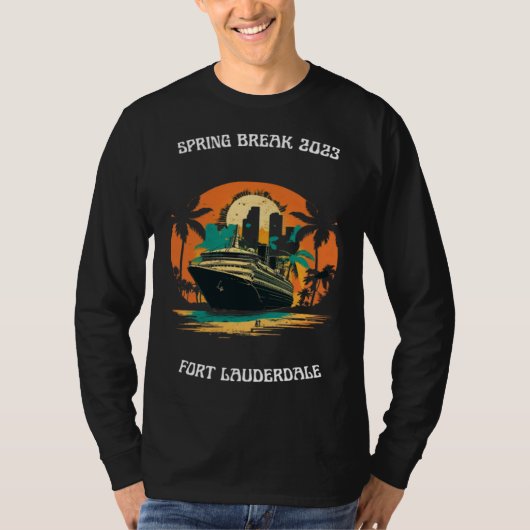 T-shirt Spring Break 2023 Fort Lauderdale Florida Cruise (Devant)