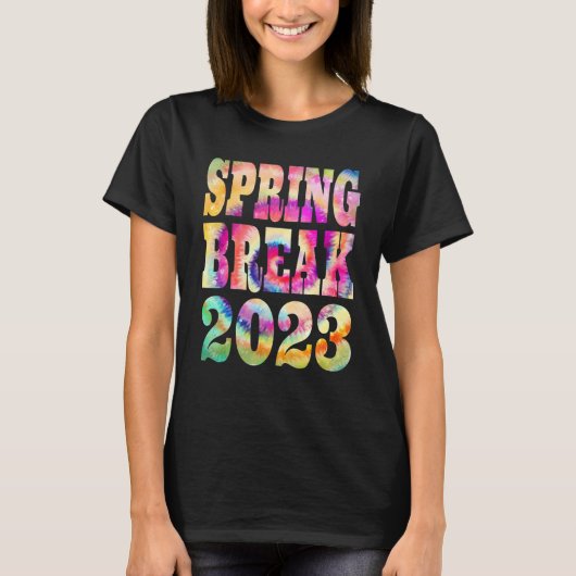 T-shirt Spring Break 2023 Super Tie Dye Matching Famille (Devant)