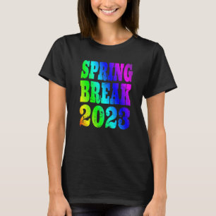 T-shirt Spring Break 2023 Vintage Rainbow