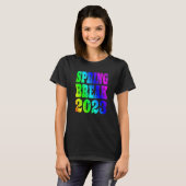 T-shirt Spring Break 2023 Vintage Rainbow (Devant entier)