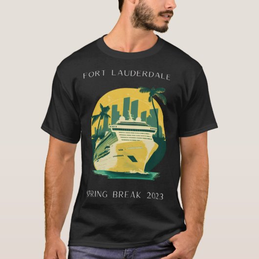 T-shirt Spring Break Fort Lauderdale Florida Cruise 2023 (Devant)