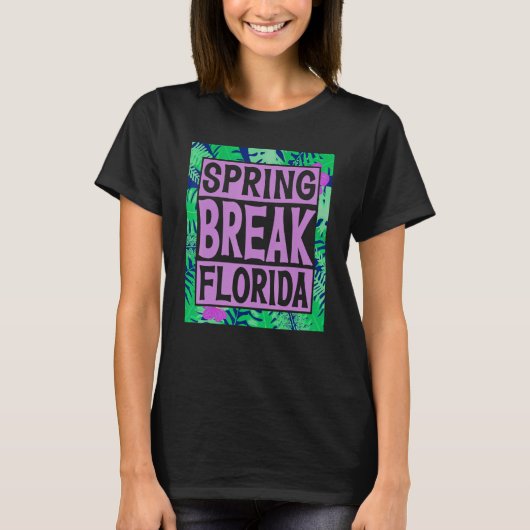 T-shirt Spring Break Senior Class Student School Trip Flor (Devant)