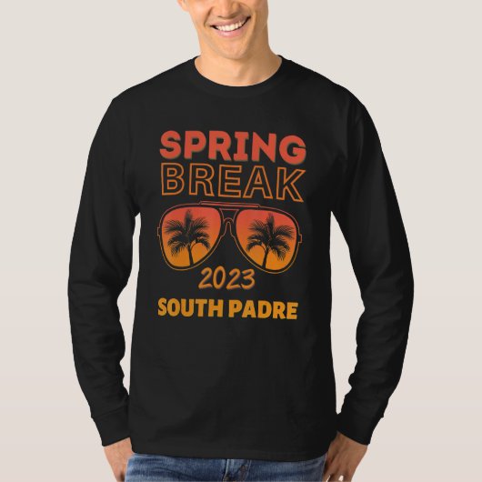 T-shirt Spring Break South Padre 2023 Sunglasses Beach Vac (Devant)