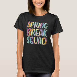 T-shirt Spring Break Squad Beach Colorée Tie Dye Spring B