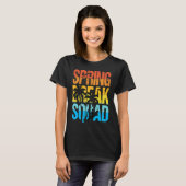 T-shirt Spring Break Squad Beach Surfer Palm Tree Artwork (Devant entier)