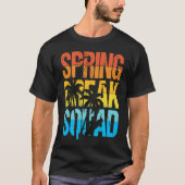 T-shirt Spring Break Squad Beach Surfer Palm Tree Artwork (Devant)