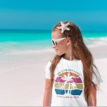 T-shirt Spring Break Trip Beach Sunset Cute Custom Girls<br><div class="desc">Ce mignon T-shirt de filles couché de soleil de palmier tropical est parfait pour une escapade de printemps ou un voyage de croisière amusant en famille. Personnalisez un ensemble de t-shirts customisés pour votre sortie en groupe à la plage ou une réunion de famille sur l'île.</div>