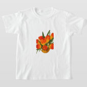 T-shirt Spring Harmony – Orange & Yellow Tulips (Poser)