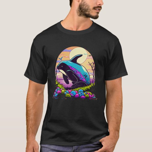 T-shirt Spring into style with this charming Orca Artwork  (Devant)