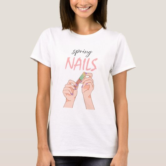 T-shirt Spring Nails – Glossy Style (Devant)
