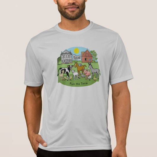 T-shirt Spring Run the Farm Tech Shirt (Devant)
