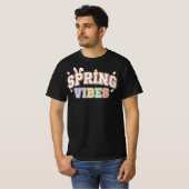 T-shirt Spring Vibes Blooming Floral Happy Easter  (Devant entier)