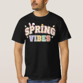 T-shirt Spring Vibes Blooming Floral Happy Easter  (Devant)