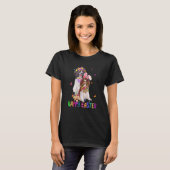 T-shirt Springer Spaniel Chien Lapin Costume Lapin Happy E (Devant entier)