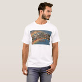 T-shirt Springfield, le Massachusetts - grande lettre 2 (Devant entier)