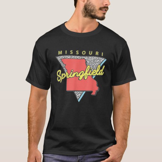T-shirt Springfield Missouri Triangle rétro MO Ville T Shi (Devant)