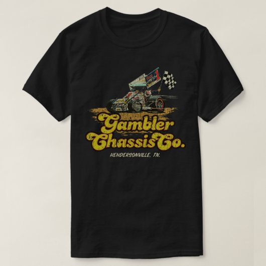 T-shirt Sprint Voiture Racing Gambler Chassis Co (Design devant)