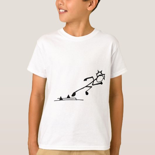 T-shirt Sprinter Stickman Track and Field (Devant)