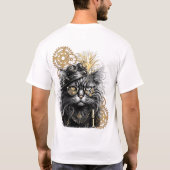 T-shirt Spunky Paws Le Chat Steampunk Funky (Dos)